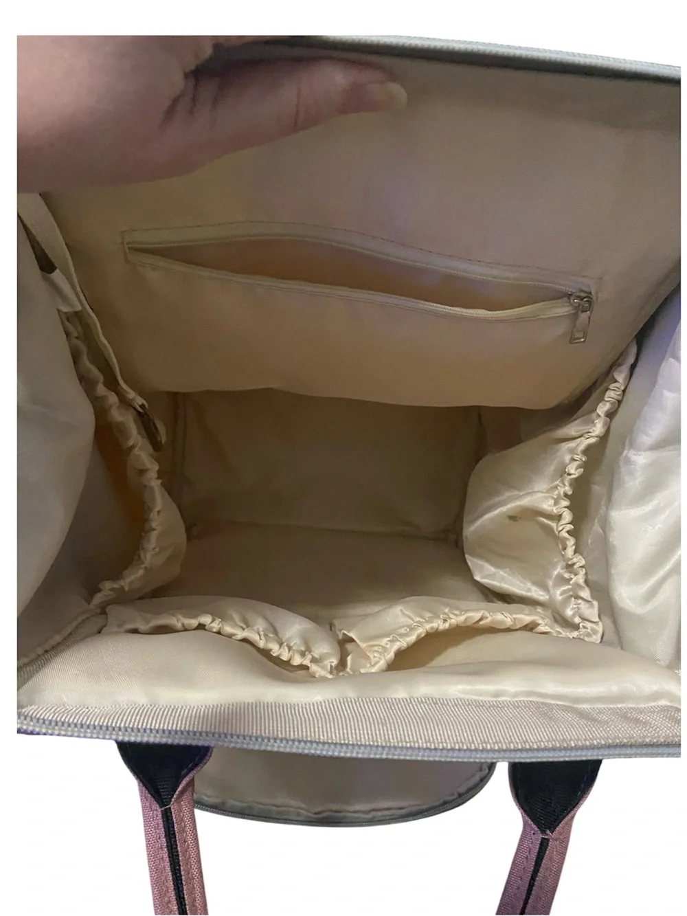 Source Unknown Pink & Gray Baby Diaper Backpack